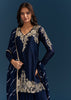 Navy Blue Set With Sequins And Cut Dana Embellished Kurta