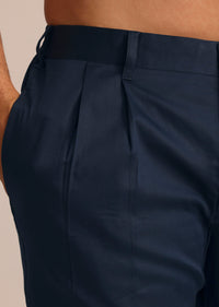 Navy Blue Asymmetric Kurta Set