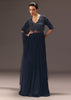Navy Blue Hand Embroidered Anarkali Suit With Dupatta