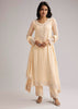 Off White Beaded Kurti Pant Set With Dupatta