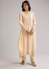 Off White Beaded Kurti Pant Set With Dupatta