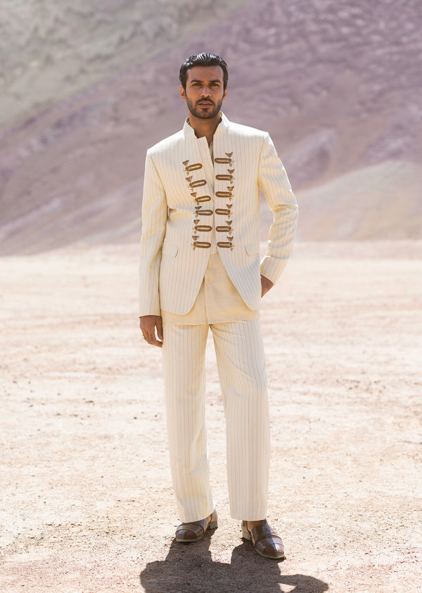 Off White Ceremonial Tuxedo Set