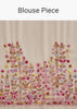 Off White Georgette Saree With Kashmiri Thread Buds