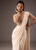 Off White Silk Saree With Embroidered Blouse