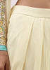 Off White And Blue Georgette Kurta Dhoti