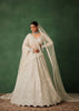 Off White Pearl Embroidered Lehenga Set With Dupatta