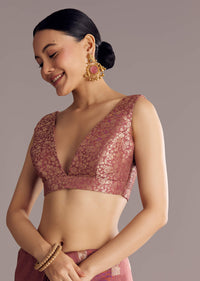 Onion Pink Dola Silk Saree With Zari Motifs Pallu