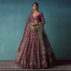 Onion Pink Heavily Embroidered Bridal Lehenga Set