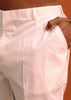 Onion Pink Ombre Kurta Set In Raw Silk With Butti Work