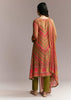 Orange Green Printed Kurta Set
