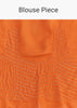 Orange Organza Saree With Zigzag Sequins And Cut Dana Embroidery