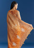 Orange Organza Tissue Saree With Zari Brocade Border