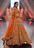 Orange Lehenga With Choli In Cut Dana Embroidery