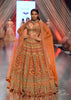 Orange Lehenga With Choli In Cut Dana Embroidery