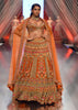 Orange Lehenga With Choli In Cut Dana Embroidery