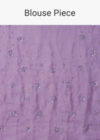 Lavender Purple Ombre Sequins Saree With An Embellished Border