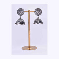 Oxidized Jhumkas With Self Carving Online - Kalki Fashion