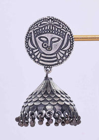 Oxidized Jhumkas With Self Carving Online - Kalki Fashion