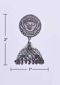 Oxidized Jhumkas With Self Carving Online - Kalki Fashion