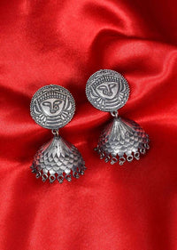 Oxidized Jhumkas With Self Carving Online - Kalki Fashion