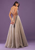 Powder Green Embroidered Gown In Organza