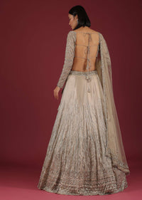 Doe Lehenga Choli In Cut Dana Embroidery And Wide Square Neckline With Full Sleeves
