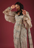 Oyster Ready Pleated Saree In Sequins Embroidery Crafted In Net With A Side Zip Closure