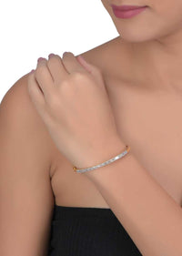 Gold Plated Bracelet With Inset Crystals Online - Kalki Fashion