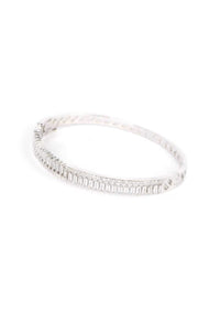 Silver Plated Bracelet Ornamented With Stones And Bugle Beads Online - Kalki Fashion