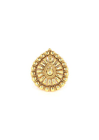 Tear Drop Shaped Gold Plated Ring Online - Kalki Fashion