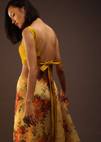 Pale Gold Sleeveless Blouse With A Sweetheart Neckline Back Lace With A Tie-Down