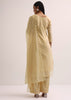Pale Yellow Palazzo Set With Patchwork Kurta Stitched Dress Material