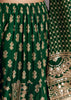 Green Printed Crepe Dhoti Set With Keyhole Neck
