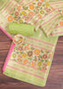 Parrot Green And Gold Paithani Woven Silk Dress Material