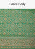 Parrot Green Katan Silk Banarasi Ikat Patola Weave Saree With Unstitched Blouse Piece