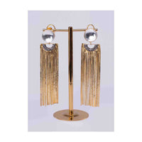 Party wear sleek multi string tassel earring only on Kalki