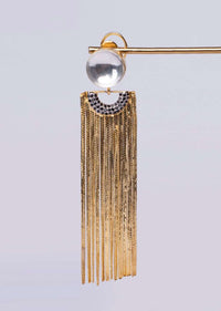 Party wear sleek multi string tassel earring only on Kalki