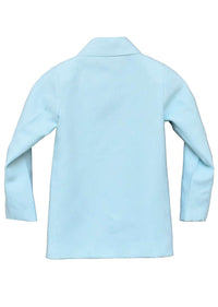 Pastel Blue Coat In Linen With Peppa Pig By Fayon Kids