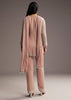 Pastel Peach Georgette Kurta Set With Beads Work