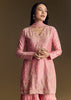 Pastel Pink Chanderi Sharara Suit With Cut Dana Sequins