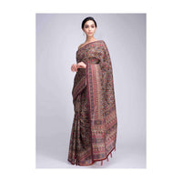 Patola Printed Mullti Color Saree In Tussar Silk With Abstract Motif