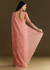 Peach Crush Tissue Saree With Cutdana And Beads Scallop Border