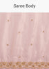 Peach Organza Tissue Saree With Scallop Edge