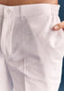 Peach Silk Textured Kurta Set For Men With Thread And Mirror Work