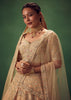 Peach Hand Embroidered Sequin And Zari Work Lehenga Set