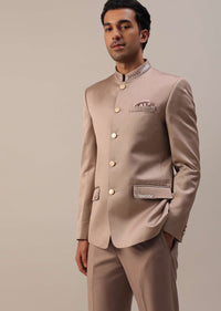 Peach Pink Embroidered Jodhpuri