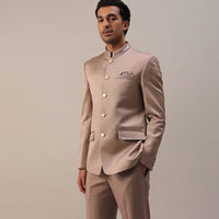 Peach Pink Embroidered Jodhpuri