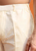Peach Silk Indowestern Set With Hand Work For Men