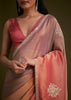Peach Triple Shaded Tissue Saree