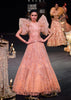 Peach Zardosi Lehenga With Dramatic Net Sleeves Blouse